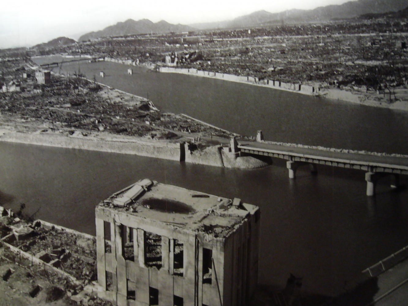 View from air after the bomb was dropped